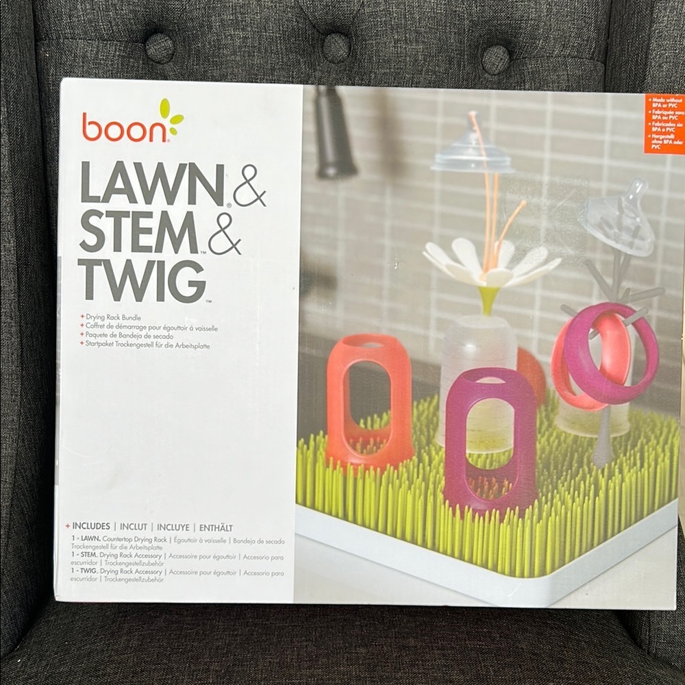 NEW Boon Lawn & Stem & Twig Drying Rack Bundle for baby bottles never opened